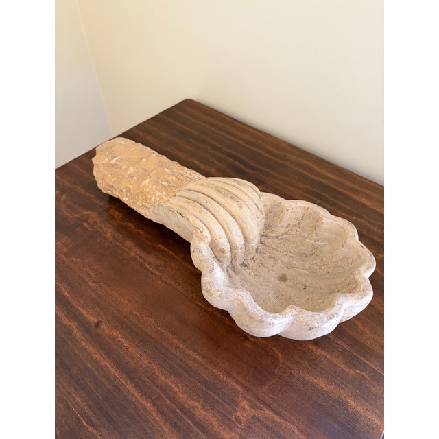 Late 19th Century 19th Century Italian Marble Shell Font From a Catholic Church For Sale - Image 5 of 12
