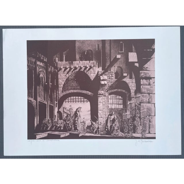 Joseph A. Pecsenke (1942 – 1989) "Lucia Di Lammermoor" lithograph on paper, pencil signed and numbered 106 of 150. Gaetano...