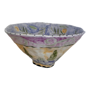 Hand Painted Signed Ng Studio Pottery Bowl