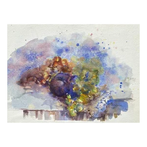 1995 Susanna Anastasia Still Life With Fruit Watercolor