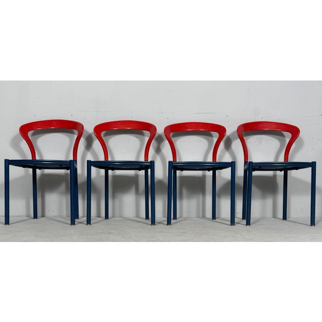 1980s Lotus Chairs by Hartmut Lohmeyer for Kusch&Co., Germany, 1980s, Set of 4 For Sale - Image 5 of 17