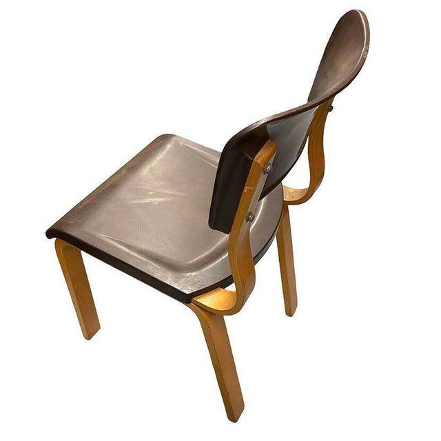 Art Deco 1930s Art Deco Thonet Bentwood Dining Chair With Bakelite Seat For Sale - Image 3 of 10