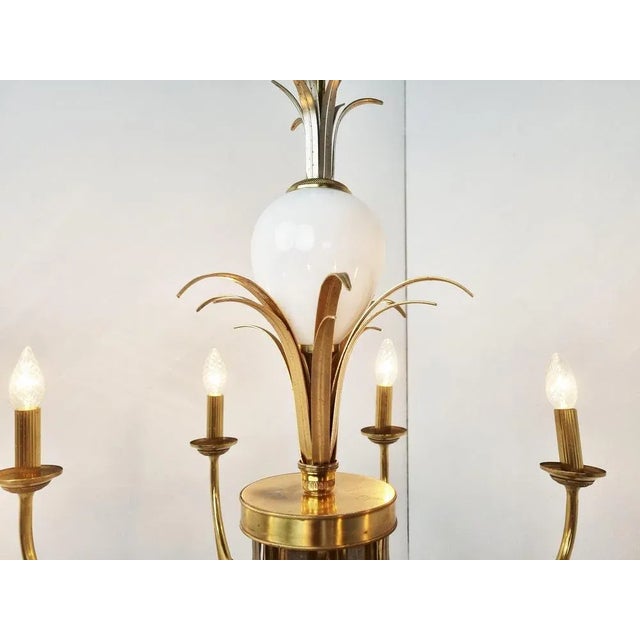 1970s Pineapple Chandelier in Brass and Chrome, 1970s For Sale - Image 5 of 12