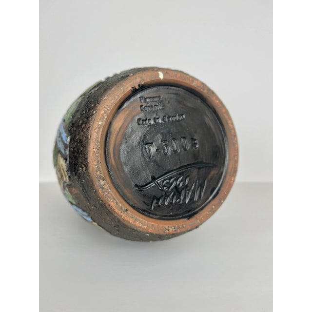 Rare Vintage Modern Ceramic Vase in Abstract by Marian