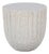 Outdoor White Textured Cement End Table For Sale