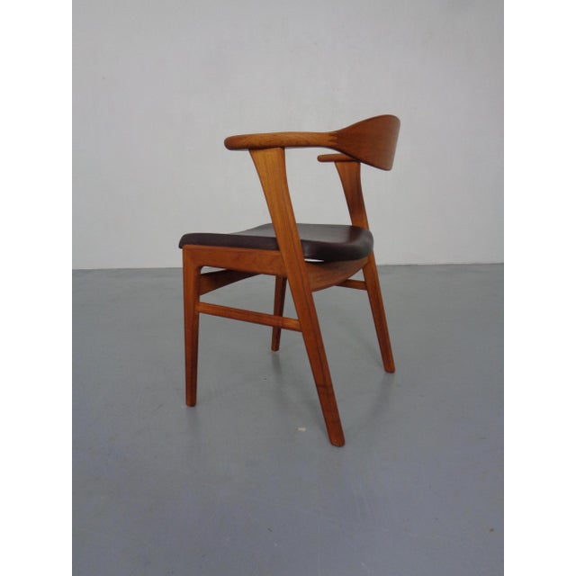 Brown Teak Chair by Erik Kirkegaard for Høng Stolefabrik, Denmark, 1960s For Sale - Image 8 of 18