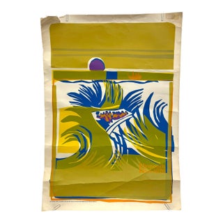 Vintage 1967 Plymouth Rock 1620 Poster, Osborn/Woods New World Series 7a, Mid Century Modern Graphic Print For Sale