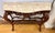 Rococo Style Marble Top Carved Walnut Console Table For Sale - Image 4 of 6
