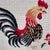 American Vintage Roosters Needlepoint Traditional Americana Art For Sale - Image 3 of 11