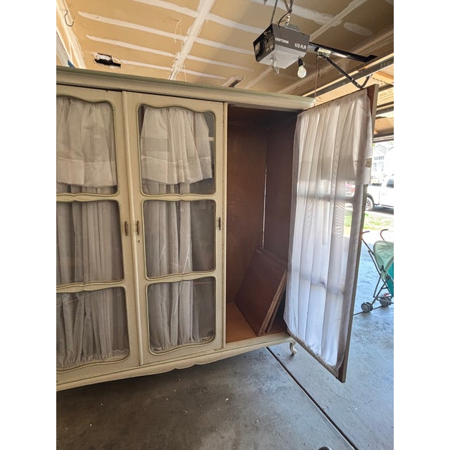 Late 19th Century Antique European Glass-Front Armoire (Over 100 Years Old) For Sale - Image 5 of 14