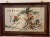 Antique Chinoiserie Silk Embroidered Nature Scene in Cherry Wood Frame With Decorative Oriental Hooks For Sale - Image 12 of 12
