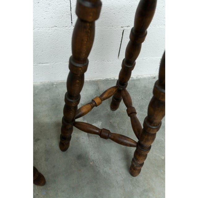 Wood Stools in the style of Charles Dudouyt, 1960s, Set of 2 For Sale - Image 11 of 14