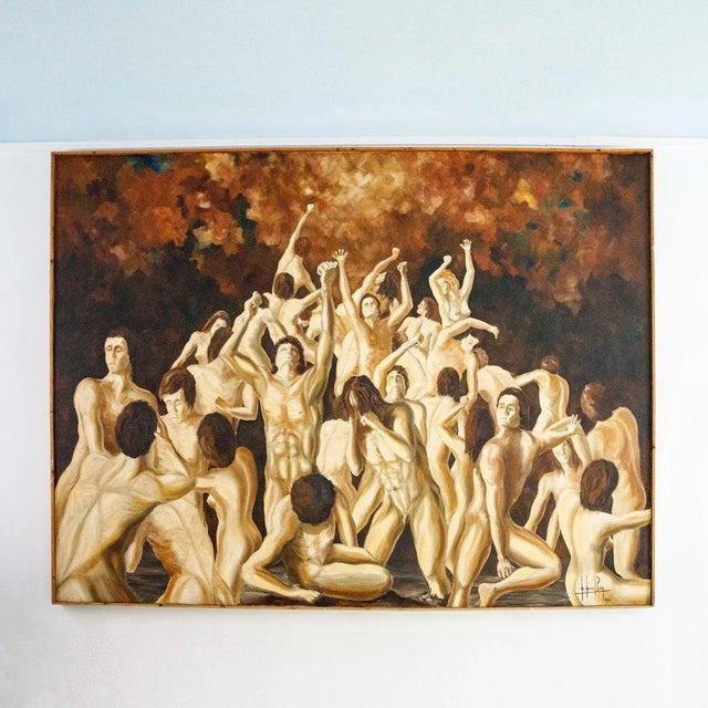 Purgatory, 1970s, Oil on Canvas For Sale - Image 11 of 13