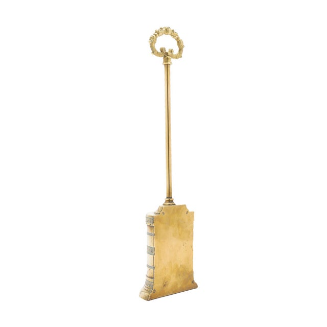 French Engine Turned Cast Brass Door Stop, C. 1800 For Sale - Image 4 of 10
