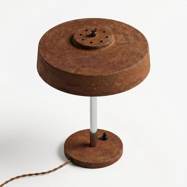 Metal Lamp in the style of Louis Kalff, 1950s For Sale - Image 7 of 9