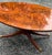 Regency Style Flame Mahogany Banded Oval Coffee Table For Sale - Image 4 of 8