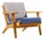 Hans Wegner for Getama Ge290 Mid Century Oak Lounge Chair For Sale