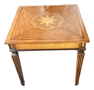 Theodore Alexander Madrid Collection Inlaid Wood Louis XVI Italian Side Table