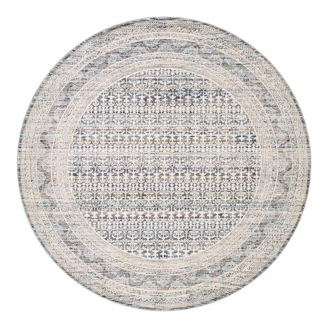 Amber Lewis x Loloi Zuma Ocean / Multi 3'-0" x 3'-0" Round Accent Rug For Sale