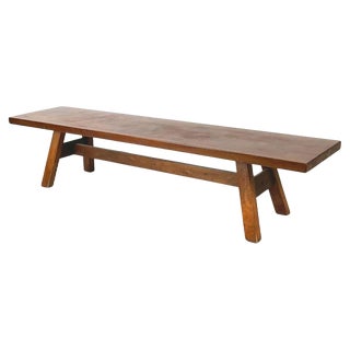 Italian Modern Torbecchia Bench in Wood attributed to Giovanni Michelucci for Poltronova, 1970s For Sale