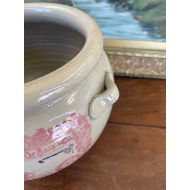 Ceramic Hand-Painted Vietnamese Studio Pottery Jar Featuring One Hào Currency Motif, Signed. For Sale - Image 7 of 10