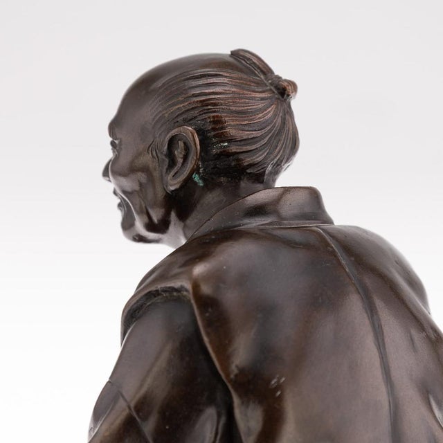 Antique Japanese Meiji Bronze Okimono, 19th Century For Sale - Image 18 of 18