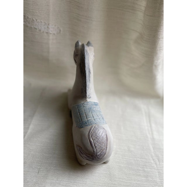 Folk Art Late 20th Century Thai Folk Art Carved Wood Horse Statue For Sale - Image 3 of 5