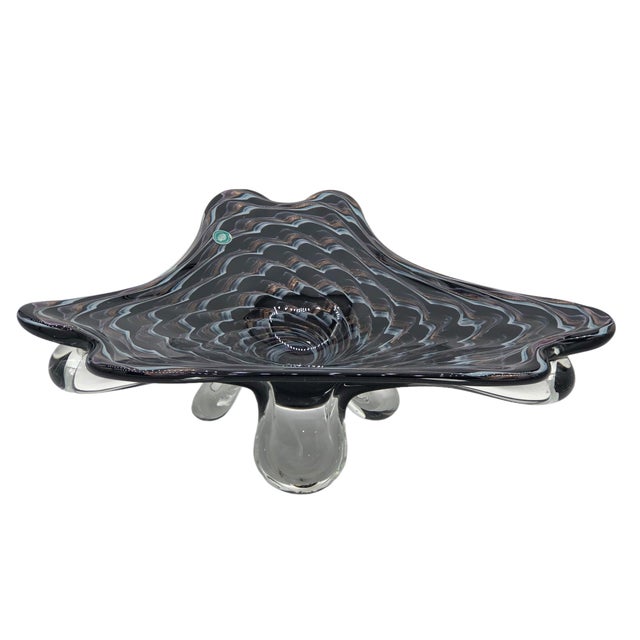 STUNNING VINTAGE Fratella Toso Murano Glass Bowl Handcrafted by skilled Venetian artisans, the intricate details of this...