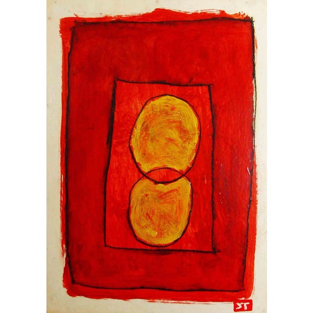 Salvatore Travascio, Intersections 5, Oil on Paper, 2010s For Sale