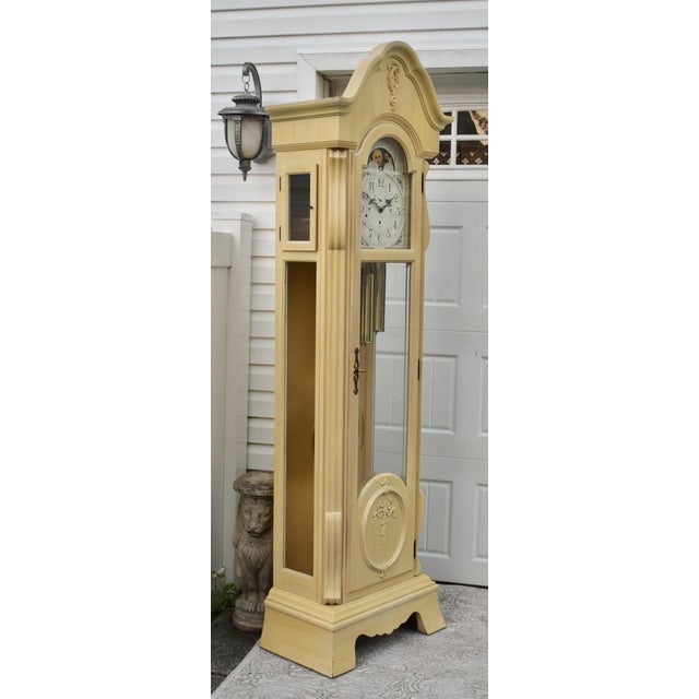 Vintage Sligh Carved Venetian Style Distressed Whitewash