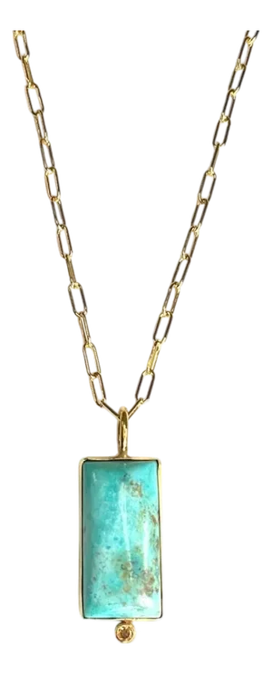 Elongated Turquoise Necklace