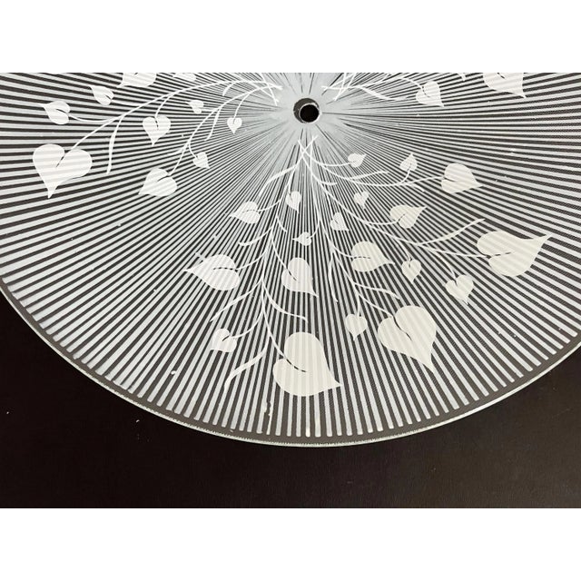 1960s Striped Leafy Flush Light For Sale - Image 13 of 15