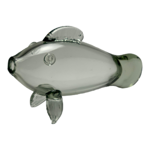 1980s Hand Blown Glass Fish Decor