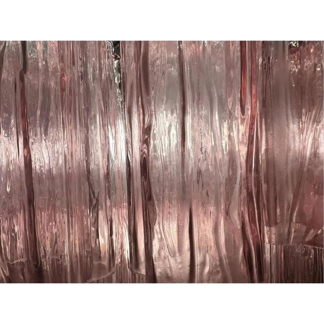 Italian Pink Murano Glass Chandeliers, 1970s, Set of 2 For Sale - Image 13 of 18