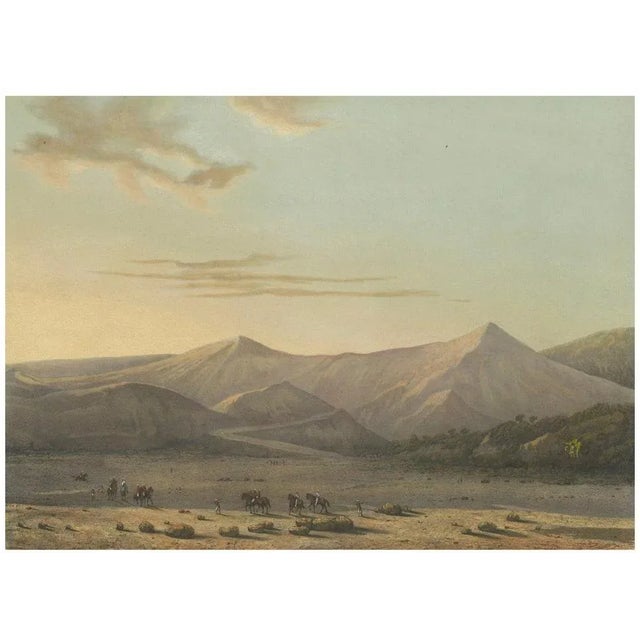 J.C. Greive Jr. after Abram Salm, Mount Bromo Volcano Erupting in 1856 East Java, 1872, Lithograph on Paper For Sale - Image 10 of 10
