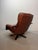 Wood Vintage Swivel Lounge Chair in Cognac Leather on Plywood Frame from Leolux, 1970s For Sale - Image 7 of 10