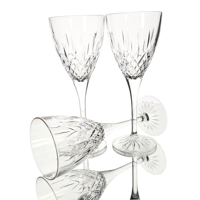 Transparent Late 20th Century Royal Doulton Earlswood Lead Crystal Goblets - Set of Three For Sale - Image 8 of 11