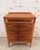 Traditional Vintage French Regency Style Solid Wood 4 Drawer Highboy Dresser on Wheels and Original Hardware For Sale - Image 3 of 8