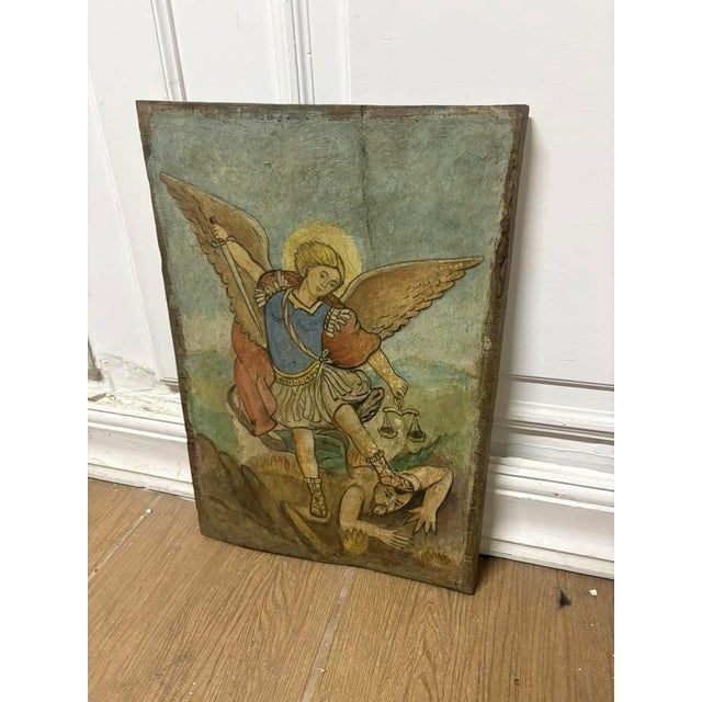 1900 - 1909 Antique Wooden Panel, 1900 For Sale - Image 5 of 12