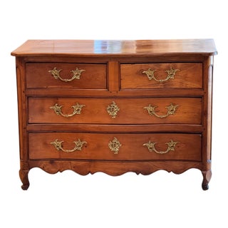 Louis XV Walnut Serpentine Commode For Sale