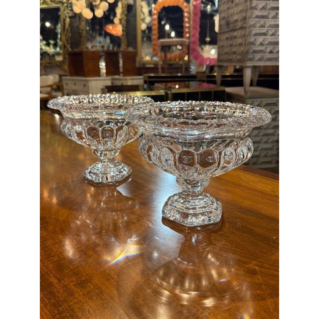 1920s Pair of French Baccarat Crystal Compotes For Sale In Dallas - Image 6 of 6