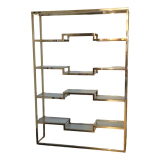 23 CT Gilded Shelves by Dewulf Selection for Belgo Chrom / Dewulf Selection, 1970s For Sale
