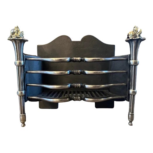 Regency English Fire Grate Fire Basket, 1900s For Sale