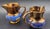19th Century English Copper Lustreware Cobolt Blue Enamel Bands & Hand-Painterd Motifs 6 Piece Set For Sale - Image 14 of 18