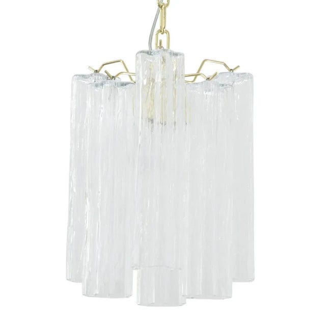 A great classic of italian vintage design and at the same time a magnificent contemporary glass chandelier in murano mid-...