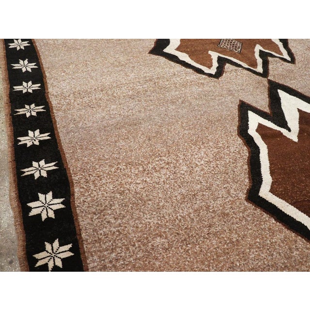 Tribal Galerie Shabab Collection Mid-20th Century Turkish Anatolian Tribal Room Size Carpet For Sale - Image 3 of 8