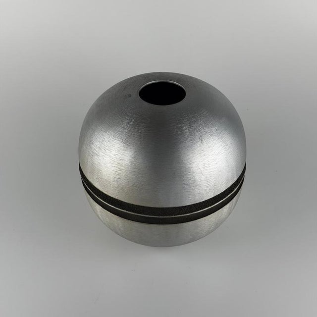 Sculptural Cast Iron and Aluminum Vase by Burchiellaro, Italy, 1970s For Sale - Image 3 of 8