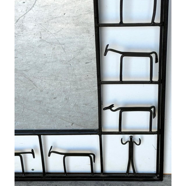 Frederick Weinberg (American, born 1942), Figural Iron Mirror For Sale - Image 4 of 9