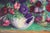 American 1930s Vibrant Floral Still Life With Petunias and Candle Stick by Jennie Thatcher Crawford For Sale - Image 3 of 7