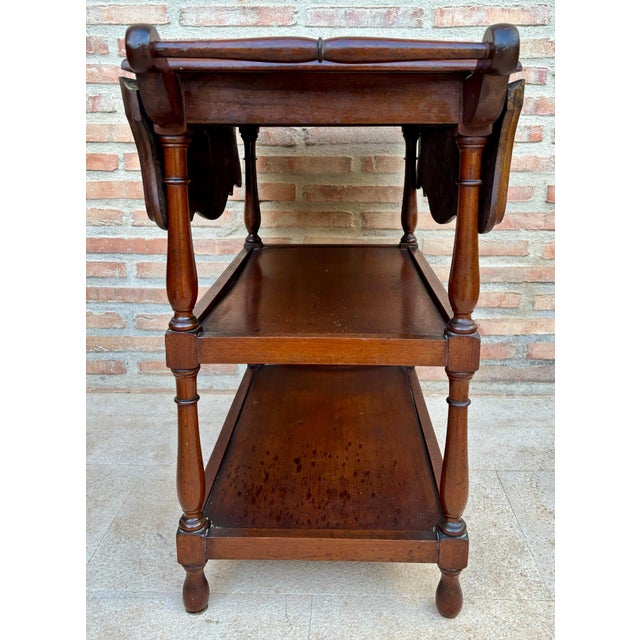 Vintage Serving Trolley with Wheels and Wings, 1970s For Sale - Image 13 of 18